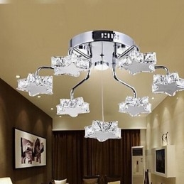 Flush Mount 7 Light Modern Elektropläterad Rostfri