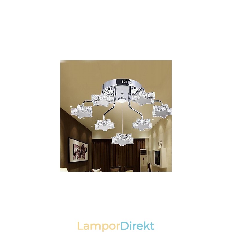 Flush Mount 7 Light Modern Elektropläterad Rostfri