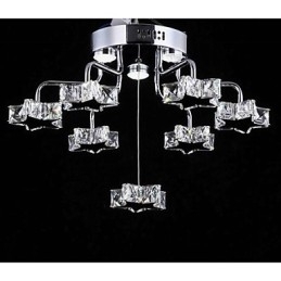 Flush Mount 7 Light Modern Elektropläterad Rostfri