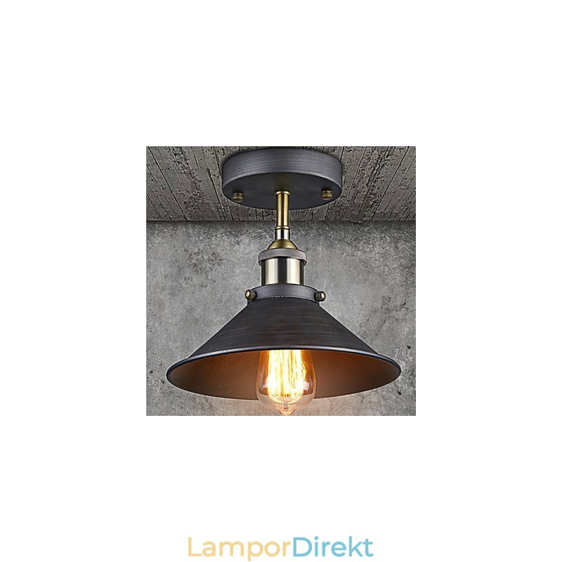 Vintage Mini Edison Taklampa 1 Light Metal Flush Mount