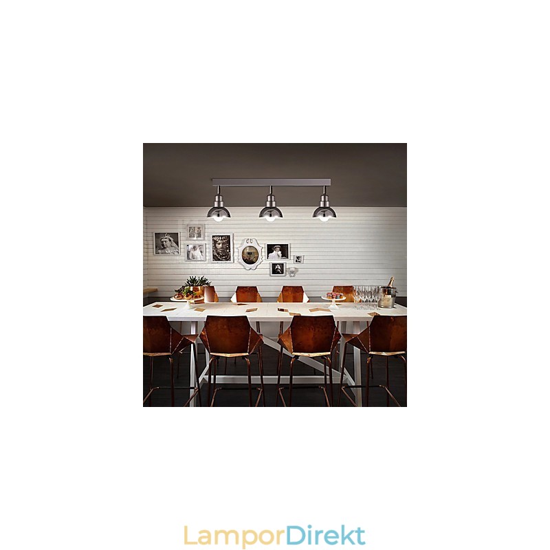 Flush Mount Triinal Huvud Ljus Vit Glas Aluminium Ram Mode Modern