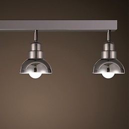 Flush Mount Triinal Huvud Ljus Vit Glas Aluminium Ram Mode Modern