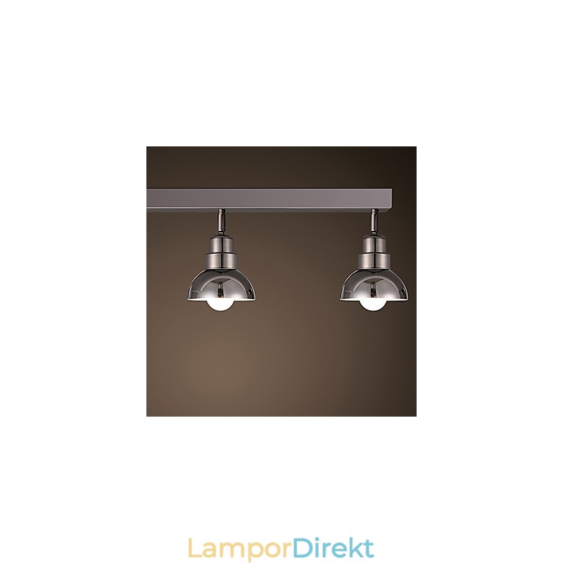 Flush Mount Triinal Huvud Ljus Vit Glas Aluminium Ram Mode Modern