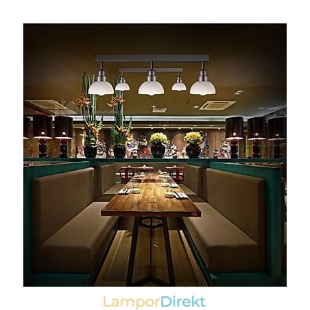 Flush Mount Triinal Huvud Ljus Vit Glas Aluminium Ram Mode Modern