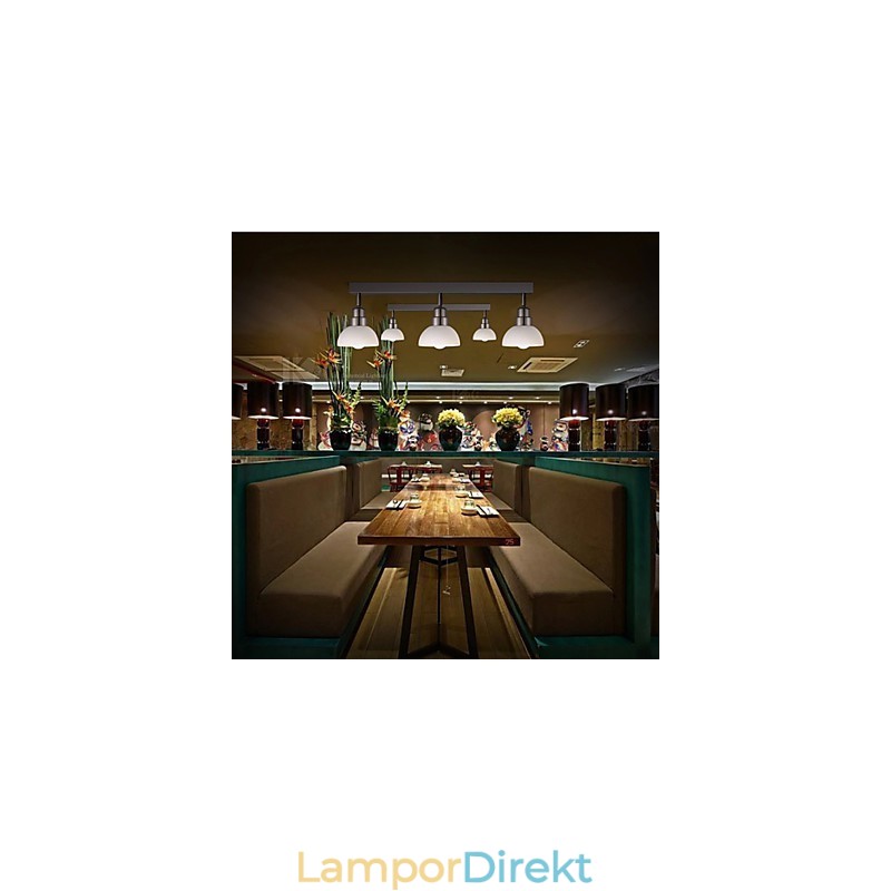 Flush Mount Triinal Huvud Ljus Vit Glas Aluminium Ram Mode Modern