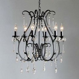 Modern 6 Ljus Kristallkrona Ljus Funktion