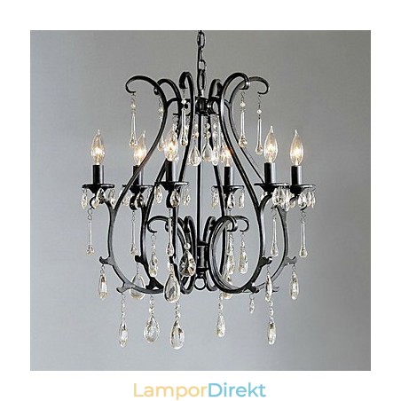 Modern 6 Ljus Kristallkrona Ljus Funktion Modern 6 Ljus Kristallkrona Ljus Funktion