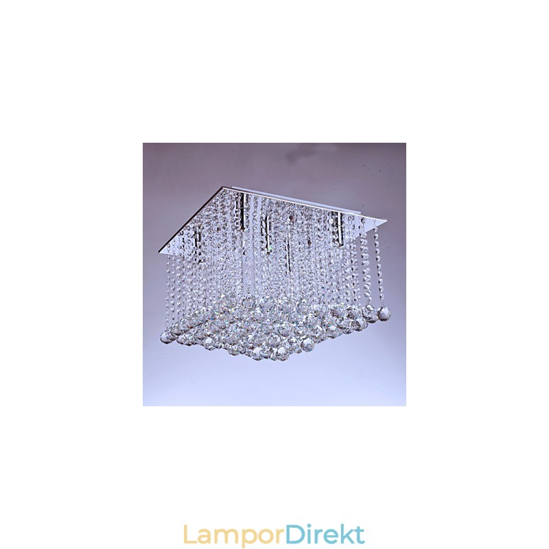 Flush Mount Crystal Modern Contemporary Metal