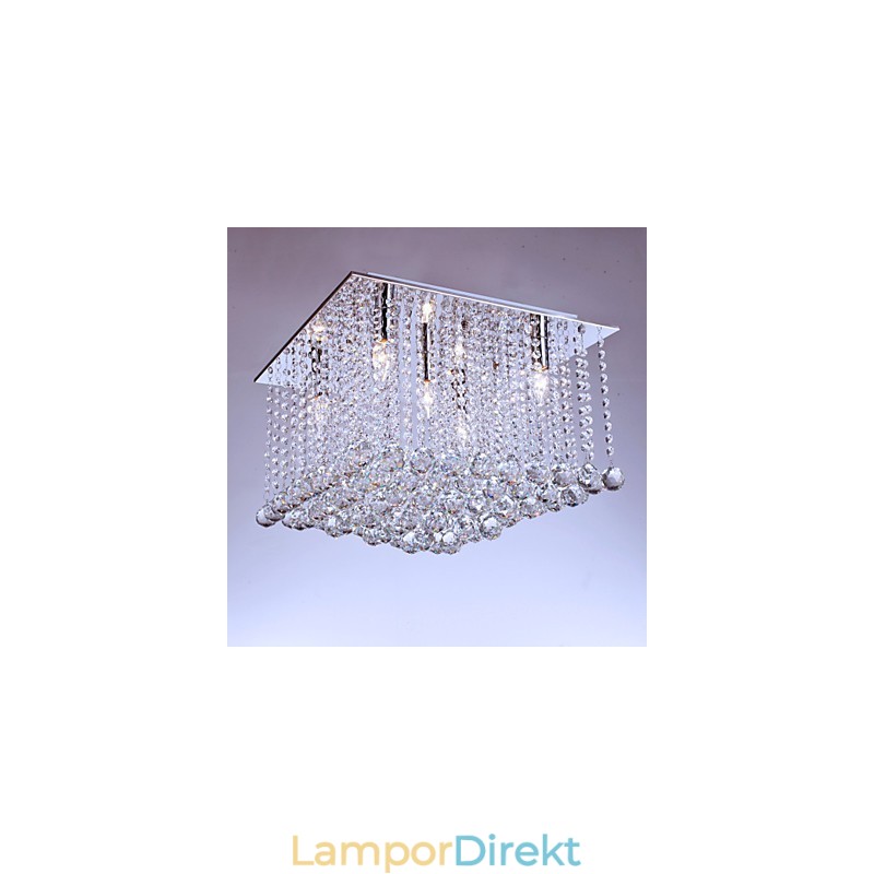 Flush Mount Crystal Modern Contemporary Metal