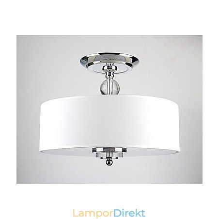 Elegant Crytal Flush Mount Med 6 Lampor I Cylinderskärm Elegant Crytal Flush Mount Med 6 Lampor I Cylinderskärm