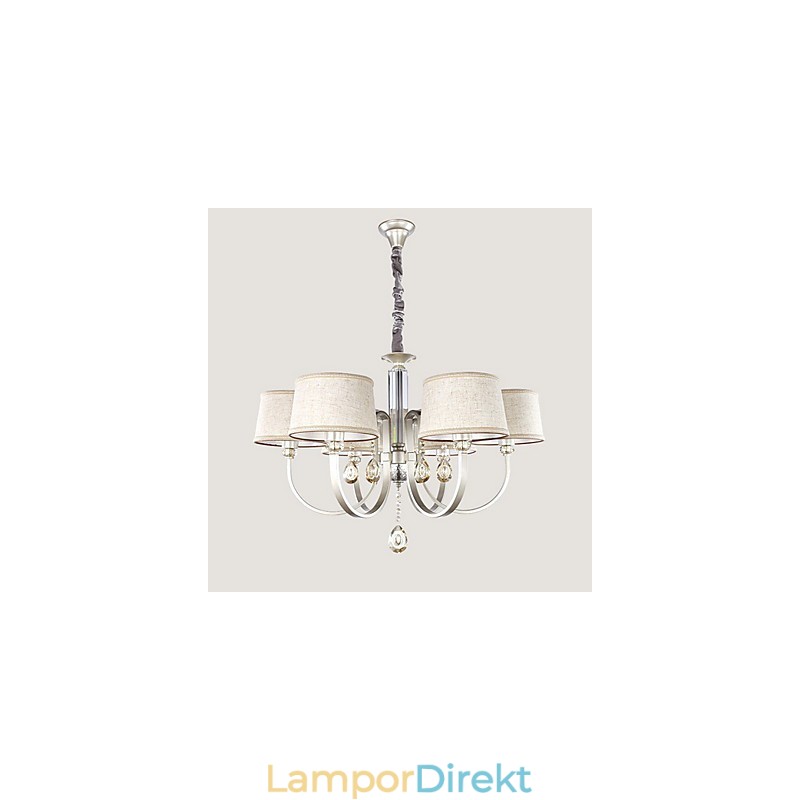 Lantlig Kristallmålning Metall Ljuskrona