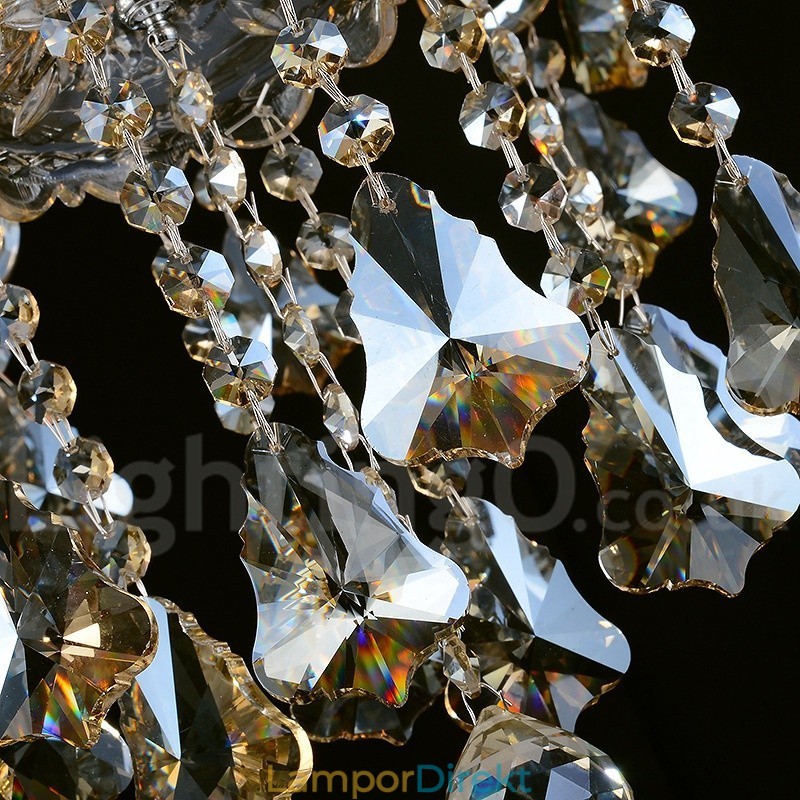 Cognac Crystal Color Pendel Light Crystal Modern Contemporary Traditional Classic Retro Lantern Country
