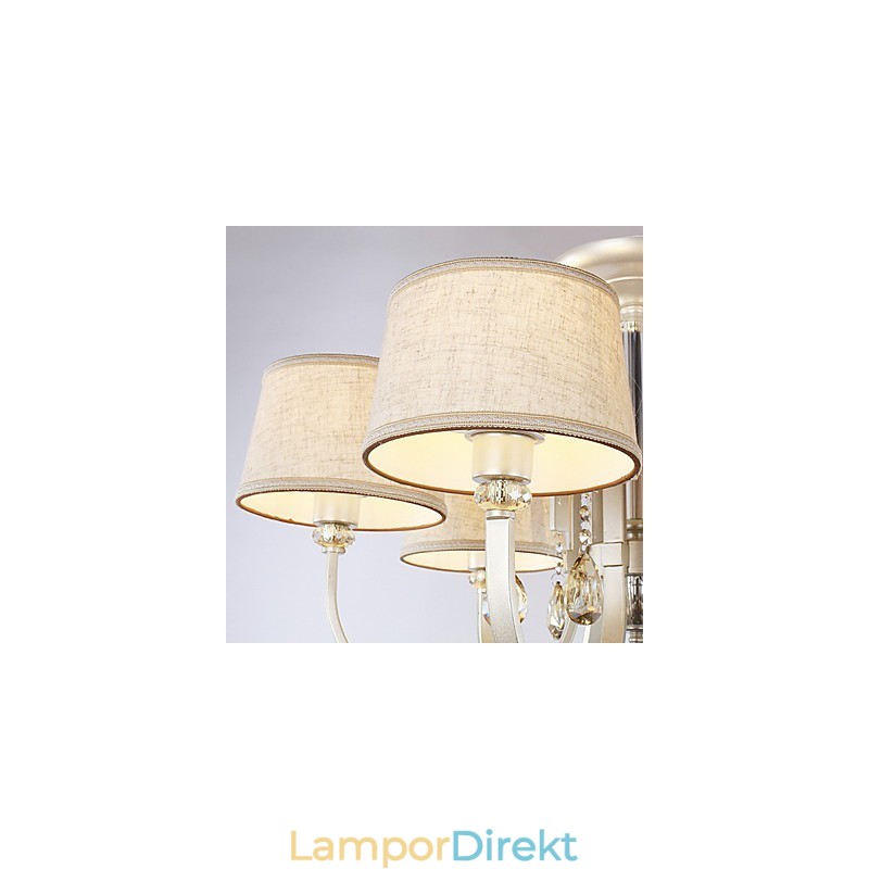 Lantlig Kristallmålning Metall Ljuskrona