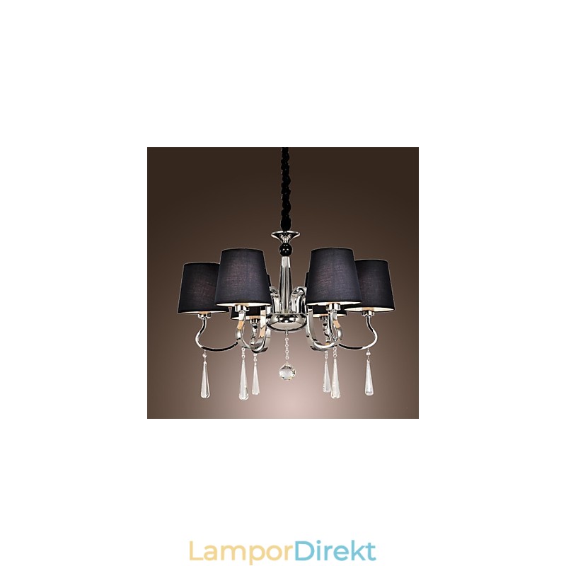 Modern Samtida Traditionell Klassisk Rustik Lodge Vintage Island Chrome Metal Chandelier Dining