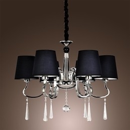 Modern Samtida Traditionell Klassisk Rustik Lodge Vintage Island Chrome Metal Chandelier Dining