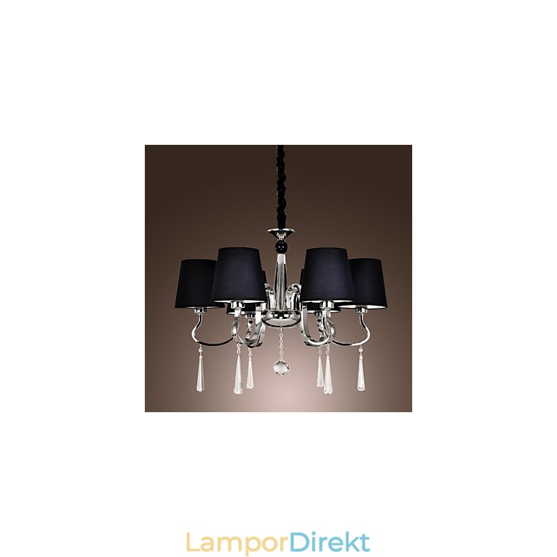 Modern Samtida Traditionell Klassisk Rustik Lodge Vintage Island Chrome Metal Chandelier Dining