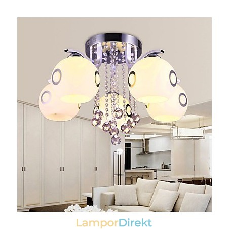 Flush Mount Crystal Modernt Samtida Glas Flush Mount Crystal Modernt Samtida Glas