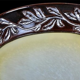 Flush Mount Ljus Vit Gul Glas Resin Silver Carving European Classic