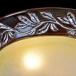 Flush Mount Ljus Vit Gul Glas Resin Silver Carving European Classic