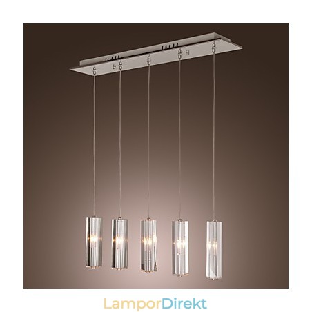 Modern Contemporary Island Crystal Chrome Metal Pendellampa Modern Contemporary Island Crystal Chrome Metal Pendellampa