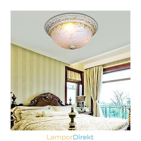 White Flush Mount Ljusmönster Glas Resin Gold Carving European Classic White Flush Mount Ljusmönster Glas Resin Gold Carving European Classic