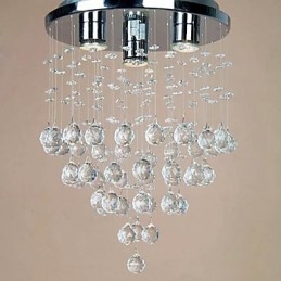 3 Ljus Crystal Flush Mount Light