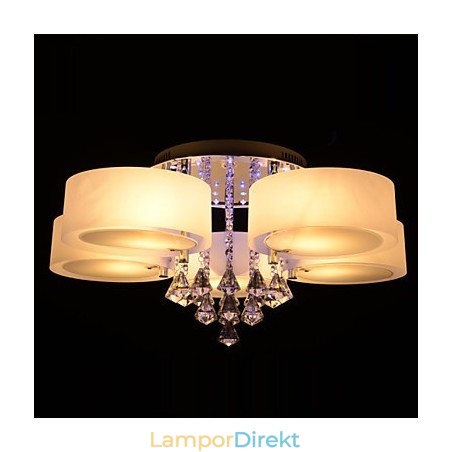 Fjärrkontroll Flush Mount Crystal Ingår Modern Contemporary