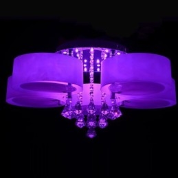 Fjärrkontroll Flush Mount Crystal Ingår Modern Contemporary