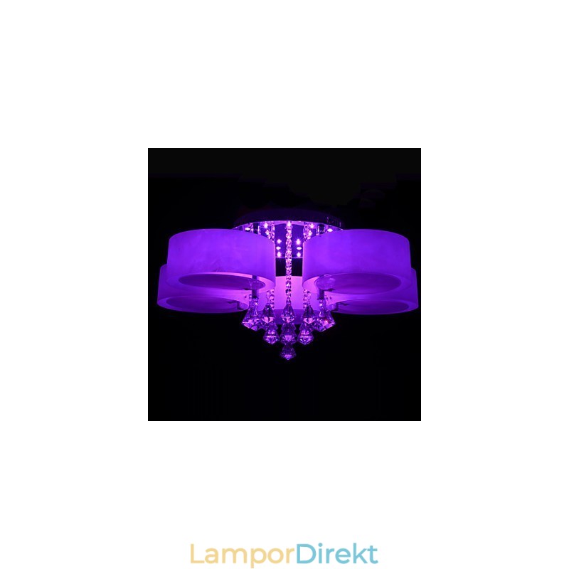 Fjärrkontroll Flush Mount Crystal Ingår Modern Contemporary