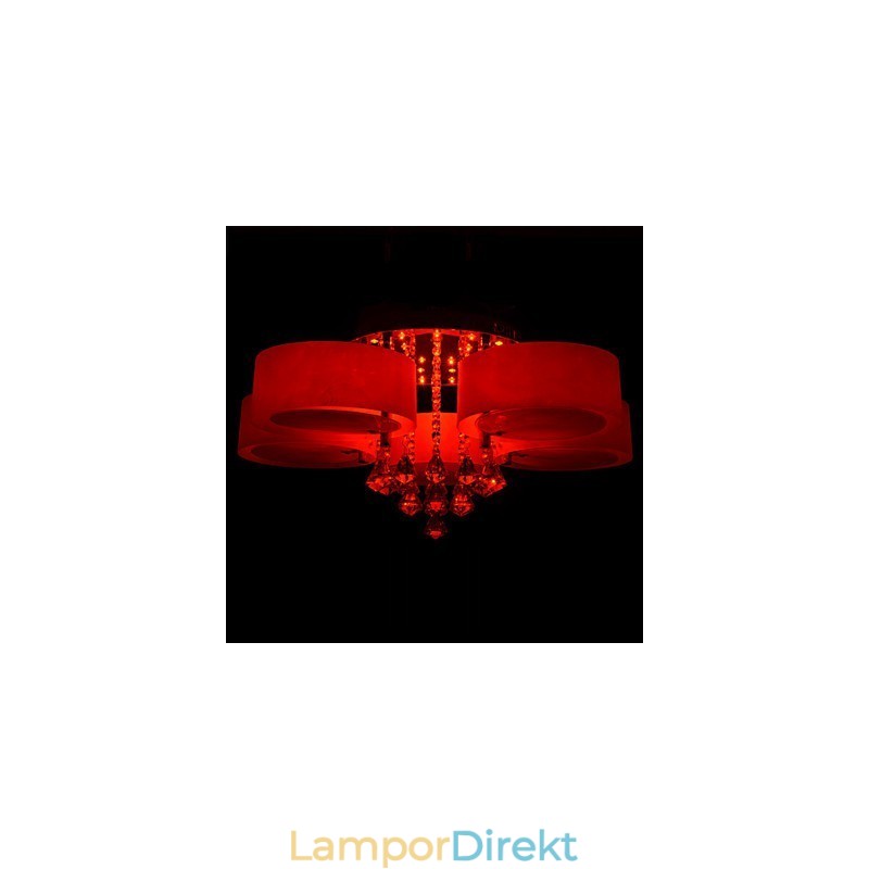 Fjärrkontroll Flush Mount Crystal Ingår Modern Contemporary