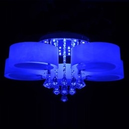 Fjärrkontroll Flush Mount Crystal Ingår Modern Contemporary