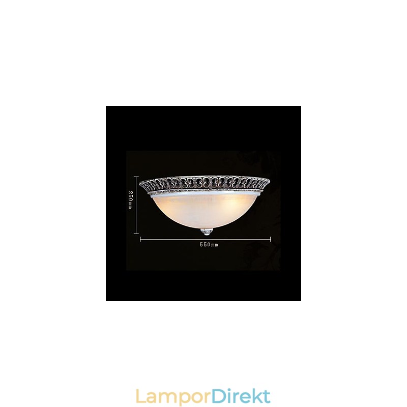 Mörkbrun Flush Mount Ljus Glas Resin Mönster Carving European Classic