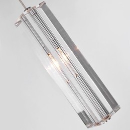 Modern Contemporary Island Crystal Chrome Metal Pendellampa