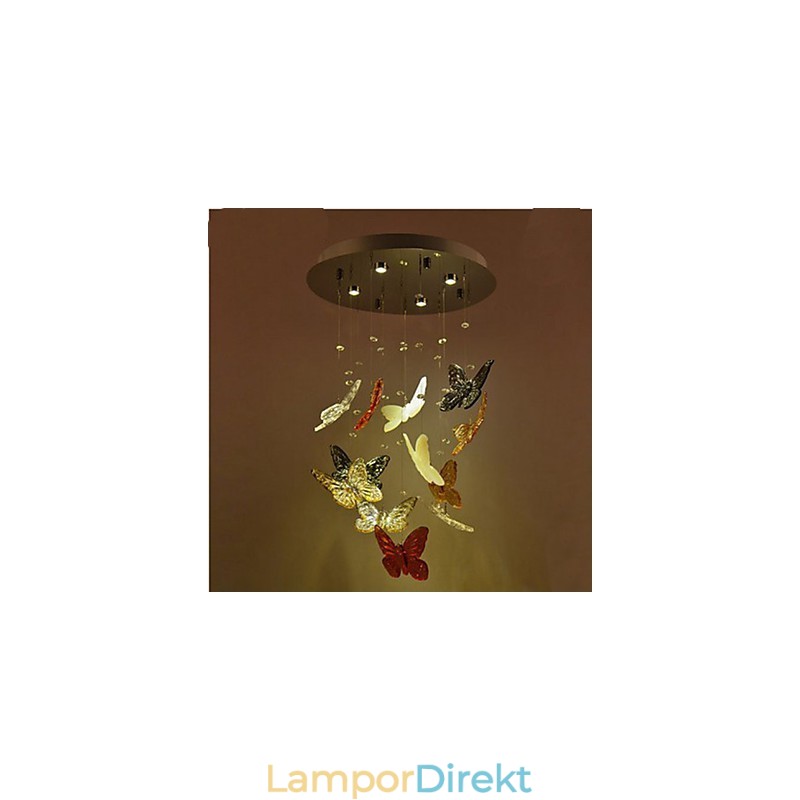 Crystal Lamp Circular Butterfly Crystal Lamp 4