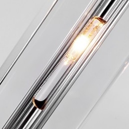 Modern Contemporary Island Crystal Chrome Metal Pendellampa