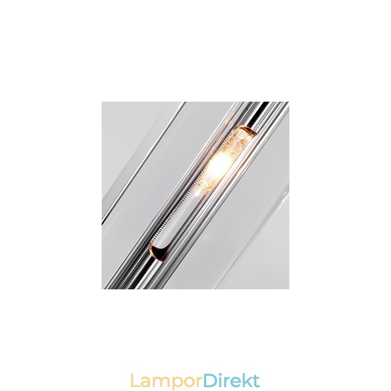 Modern Contemporary Island Crystal Chrome Metal Pendellampa