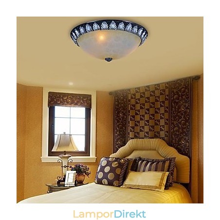 Flush Mount Ljusmönster Glas Resin Silver Carving European Classic Flush Mount Ljusmönster Glas Resin Silver Carving European Classic