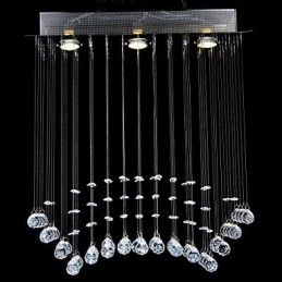 Traditionell Klassisk Kristallkrom Metall Infälld Montering