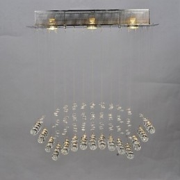 Traditionell Klassisk Kristallkrom Metall Infälld Montering