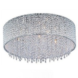 Crystal Flush Mount Med 10 Lampor