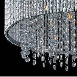 Crystal Flush Mount Med 10 Lampor