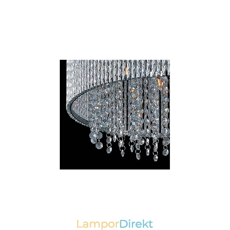 Crystal Flush Mount Med 10 Lampor
