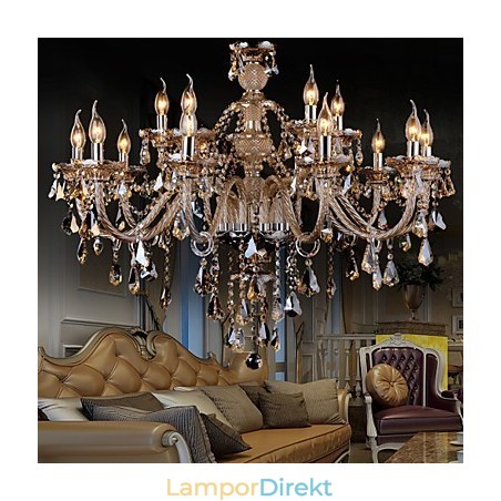 Ljuskrona Kristall Cognac Färg Lyx Modern 2 Tiers Living 15 Lights Ljuskrona Kristall Cognac Färg Lyx Modern 2 Tiers Living 15 Lights