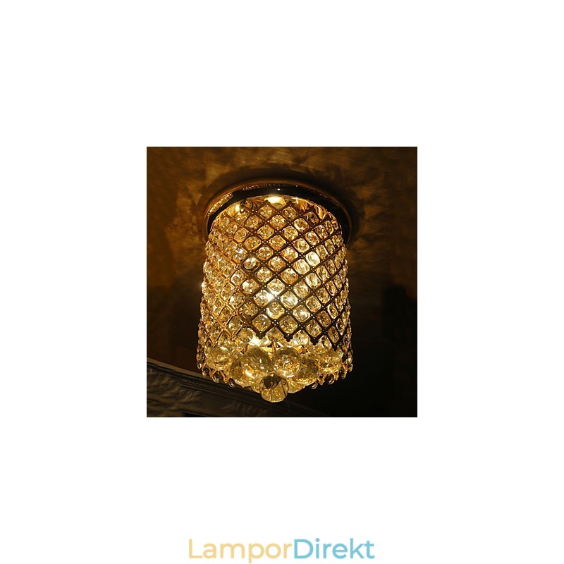 Kristall Modern Flush Mount Gold Finished I Spiralform