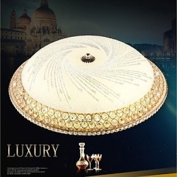 Modern Luxury Crystal Light Absorb Dome Light Smd Dubbelfärg Diameter 50Cm
