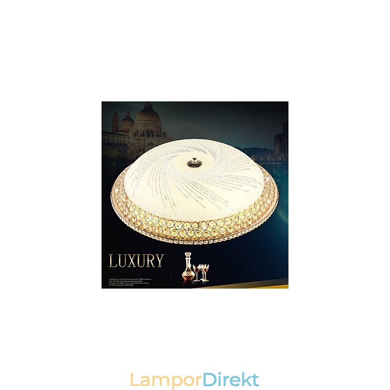 Modern Luxury Crystal Light Absorb Dome Light Smd Dubbelfärg Diameter 50Cm