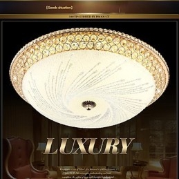 Modern Luxury Crystal Light Absorb Dome Light Smd Dubbelfärg Diameter 50Cm
