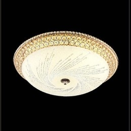 Modern Luxury Crystal Light Absorb Dome Light Smd Dubbelfärg Diameter 50Cm