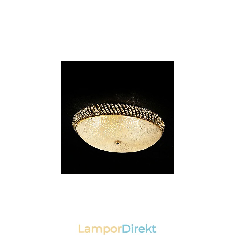 Lyxig Taklampa Med 4 Lampor I Gyllene