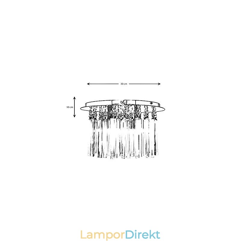 Modernt Semi-Infällt Kristallfäste Med 4 Lampor (G9 Lampbas)
